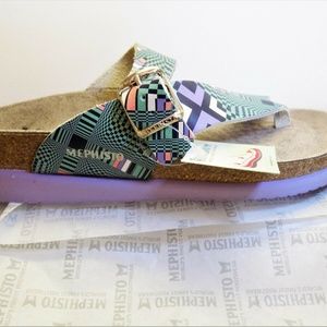 MEPHISTO  'Helen' Muticolored RUBIC Leather Sandal